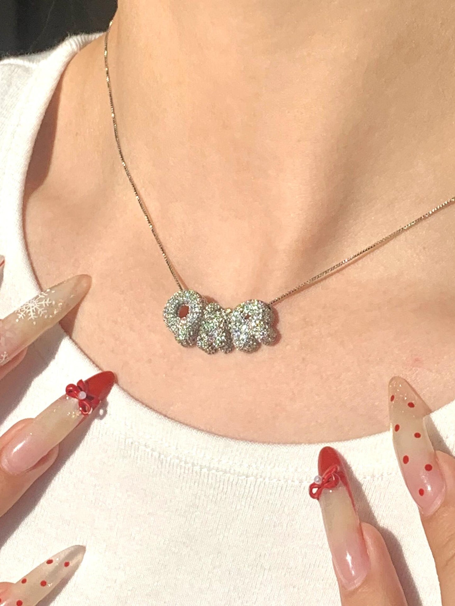 Sweetbones 18K Gold Bubble Letter Necklace